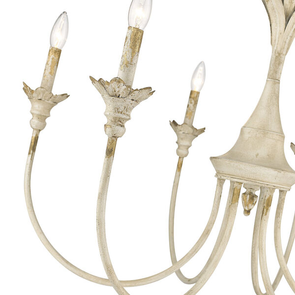 Lillianne Antique Ivory Six-Light Chandelier, image 4